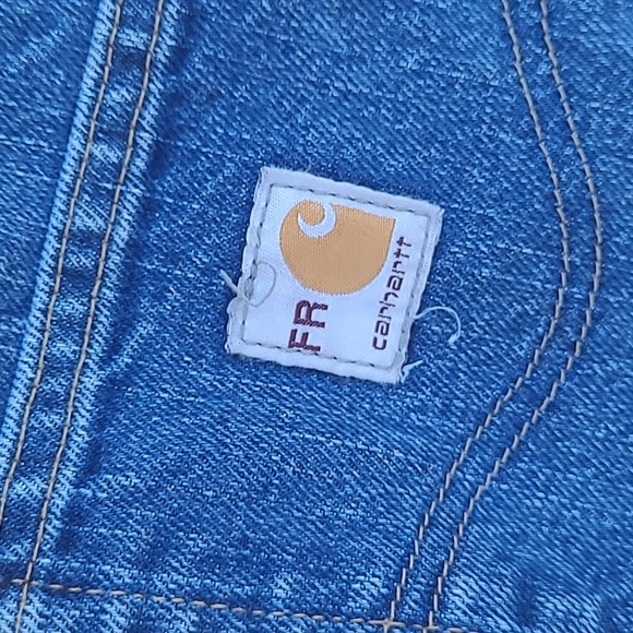 Carhartt FR Fire Resistant Dark Blue Denim Jean Pants NFPA Mens Size 42x32 - Picture 13 of 17